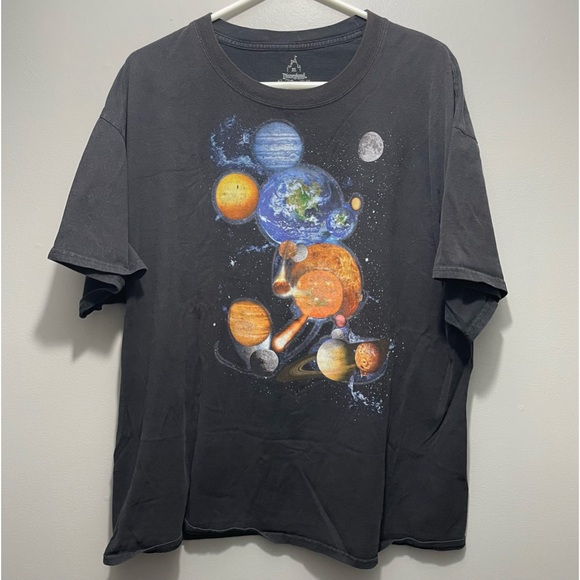 Walt Disney Other - Disneyland Walt Disney World Mickey Mouse Galaxy Planet Space Black Shirt XL